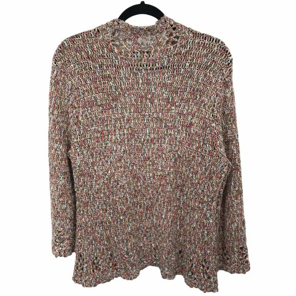 Nine West Womens Multi Colored Open Front Long Sleeve Cardigan Sweater Size M - Picture 2 of 5